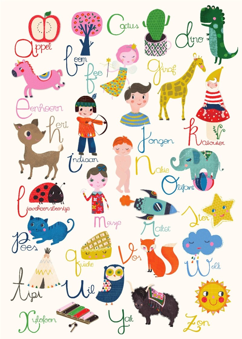 ABC Poster Nederlands by Sara Brezzi