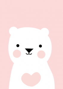 poster pink bear            